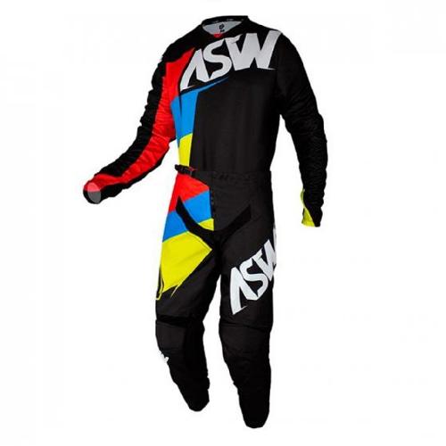 Kit Calça + Camisa ASW Image Force 21 Preto/Vermelho/Amarelo/Azul 
