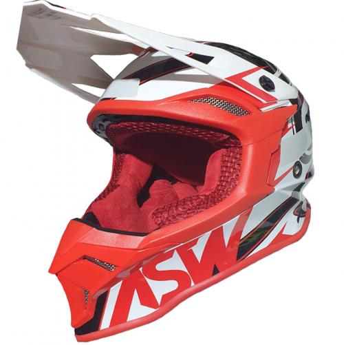 Capacete ASW Fusion 2.0 Blade Preto/Vermelho/Branco