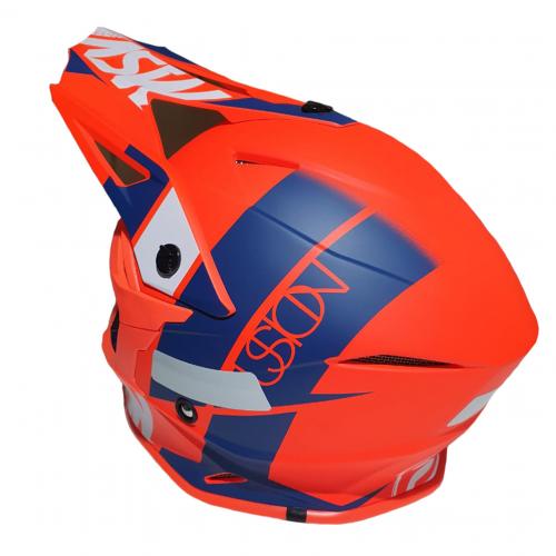 Capacete ASW Fusion 2.0 Seecker Laranja/Azul/Branco