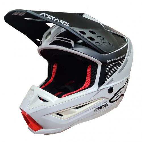 Capacete Alpinestars SM5 Rayon Light Gray/Black/Silver