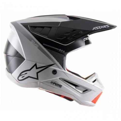 Capacete Alpinestars SM5 Rayon Light Gray/Black/Silver