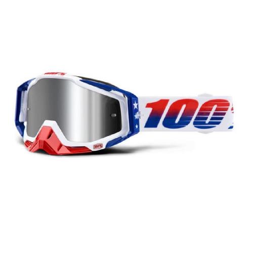 Óculos 100% Racecraft Plus LE MXDN Lente Espelhado Branco/Azul