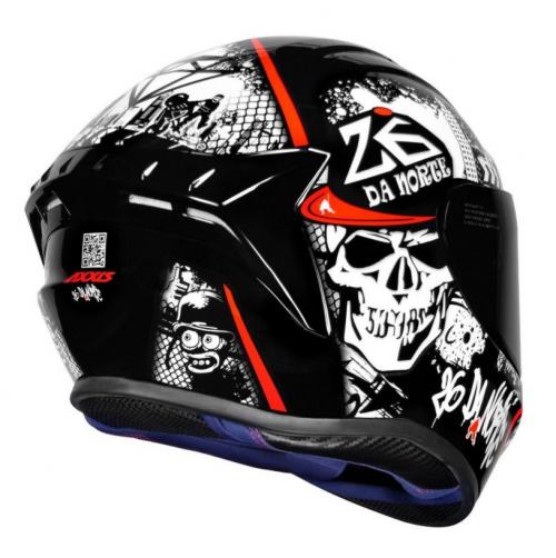 Capacete Axxis Draken 26 Da Norte New Gloss Preto/ Vermelho