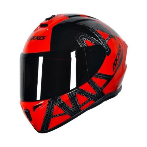 Capacete Axxis Draken Dekers Gloss Preto/Vermelho