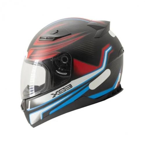 Capacete EBF E0X Frost Preto Fosco/Azul