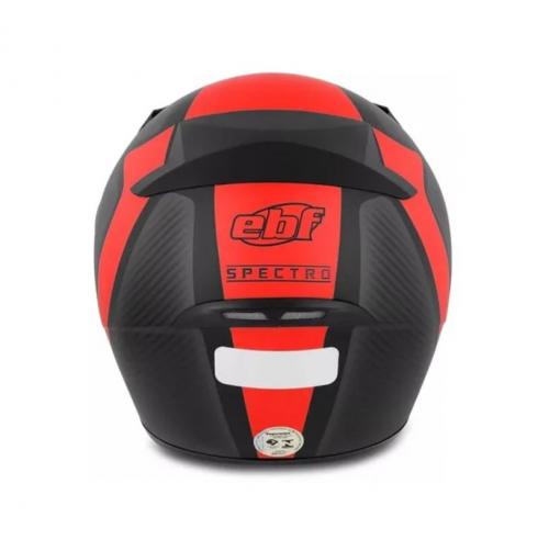 Capacete EBF E0X Spectro Preto Fosco/Vermelho