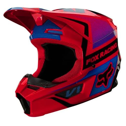 Capacete Fox MX V1 Oktiv Vermelho