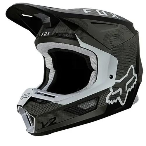 Capacete Fox V2 Speyer Preto/Branco