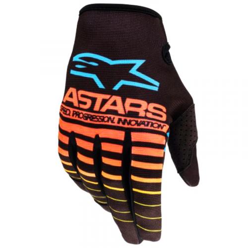 Luva Alpinestars Radar 2022 Preto/ Amarelo Fluor/ Coral