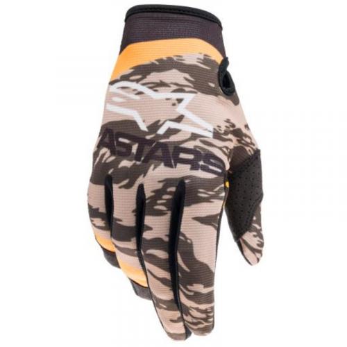 Luva Alpinestars Radar 2022 Militar/ Areia Camo/ Tangerina