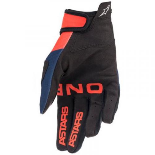 Luva Alpinestars Radar 2022 Azul Escuro/ Vermelho Fluor