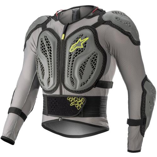 Colete Integral Alpinestars Bionic Action Cinza Escuro/ Amarelo Fluo