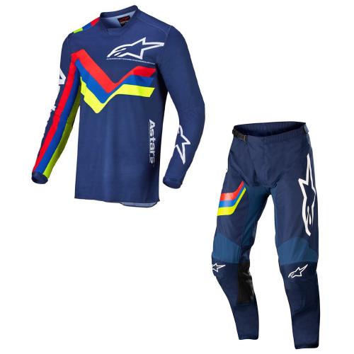 Kit Calça + Camisa Alpinestars Racer Braap 2022 Azul Escuro