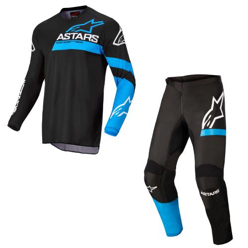 Kit Calça + Camisa Alpinestars Fluid Chaser 2022 Preto/ Azul