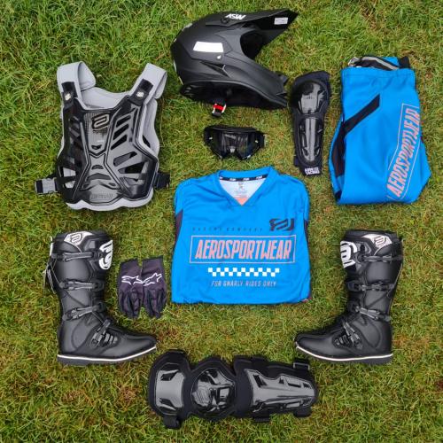 Kit de Equipamento e Proteção Completo ASW Azul/ preto