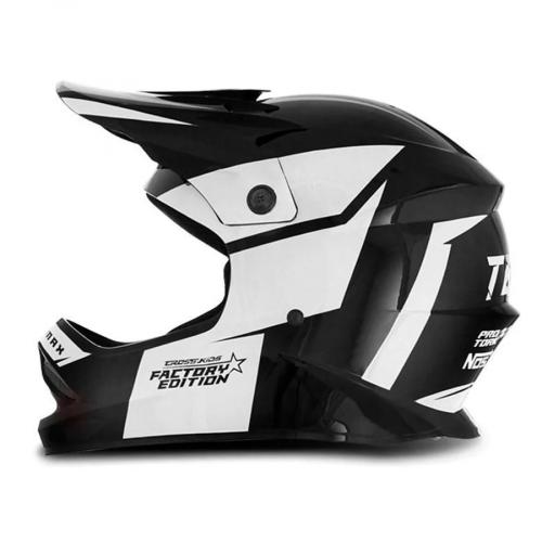 Capacete Infantil Pro Tork Cross Kids Factory Edition Preto/ Branco