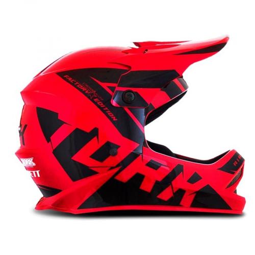 Capacete Infantil Pro Tork Cross Kids Factory Edition Preto/ Vermelho