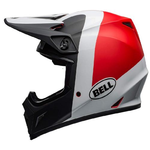 Capacete Bell MX-9 Mips Presence Matte Gloss Preto/Branco/Vermelho