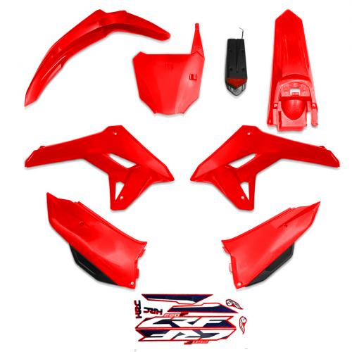 Kit Plástico AMX CRF250F F21 Vermelho Sólido