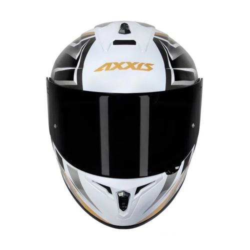 Capacete Axxis Draken Vector Gloss Branco/Dourado