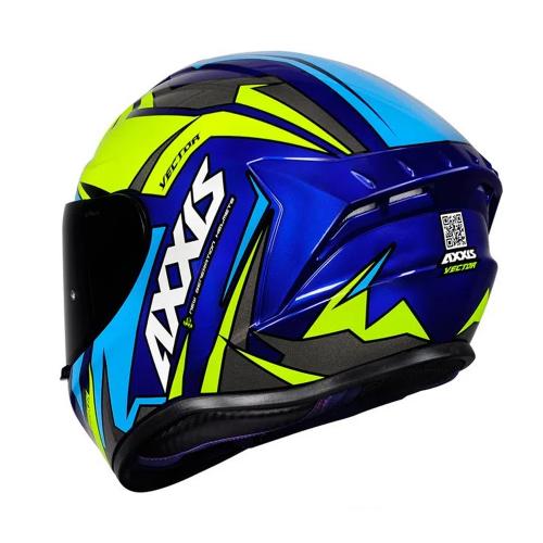 Capacete Axxis Draken Vector Gloss Azul/ Amarelo