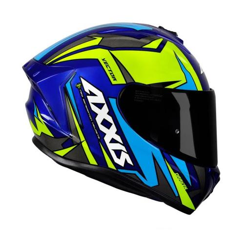 Capacete Axxis Draken Vector Gloss Azul/ Amarelo