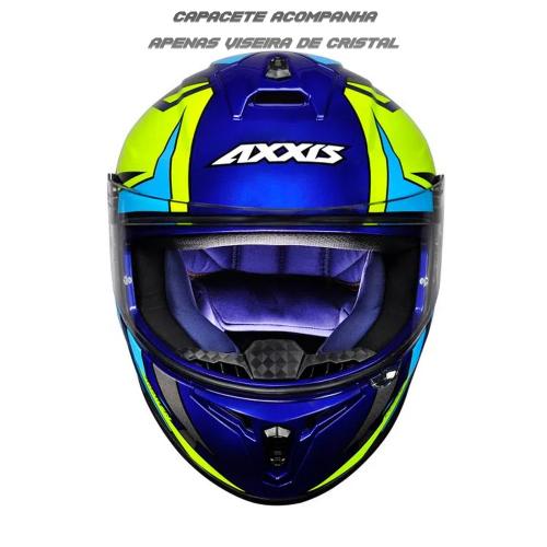 Capacete Axxis Draken Vector Gloss Azul/ Amarelo