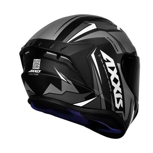 Capacete Axxis Draken Vector Matt Preto/ Cinza