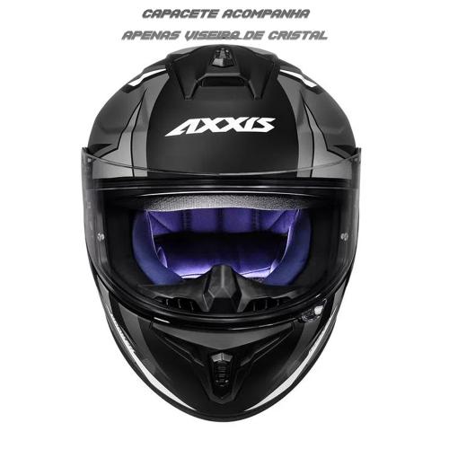 Capacete Axxis Draken Vector Matt Preto/ Cinza