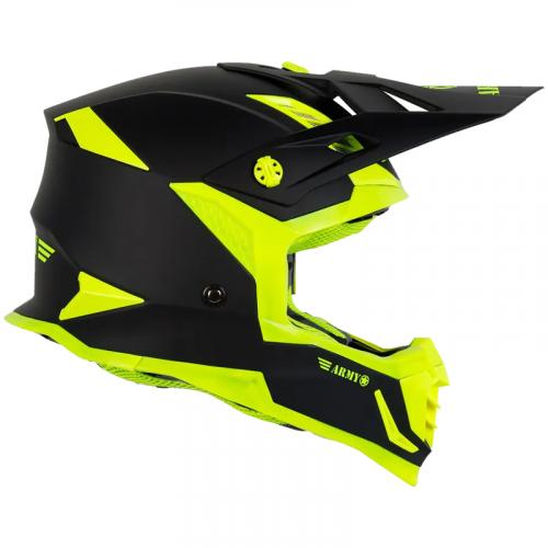 Capacete Army Patriot Duo Preto Fosco/ Amarelo