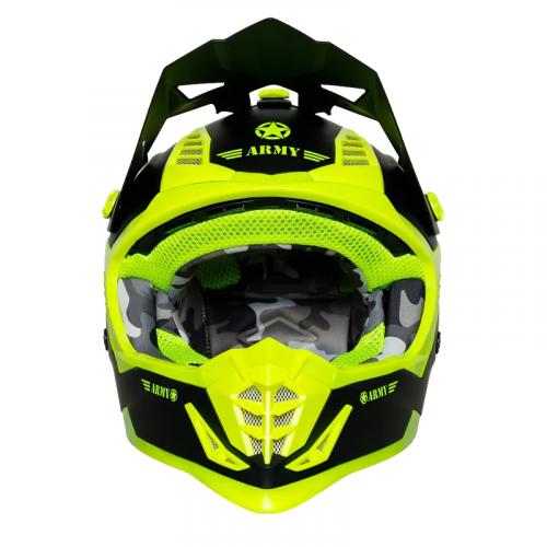 Capacete Army Patriot Duo Preto Fosco/ Amarelo