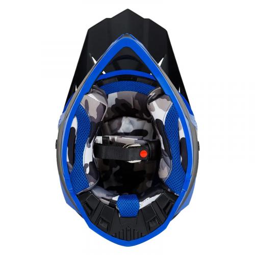 Capacete Army Patriot Duo Preto Fosco/ Azul