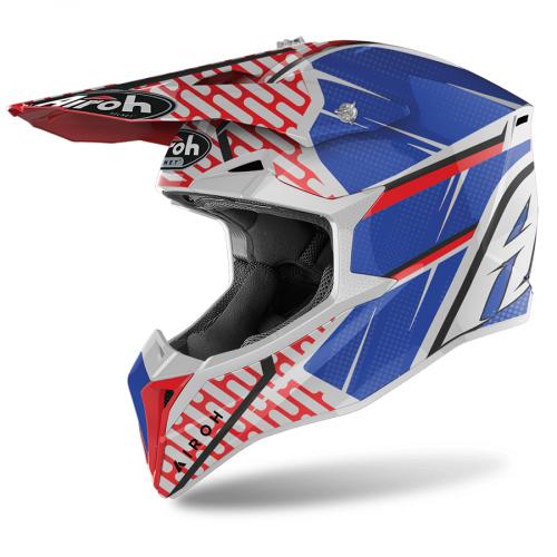 Capacete Airoh Wraap Idol Gloss Vermelho/ Azul 