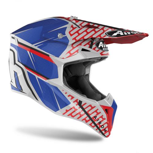 Capacete Airoh Wraap Idol Gloss Vermelho/ Azul 