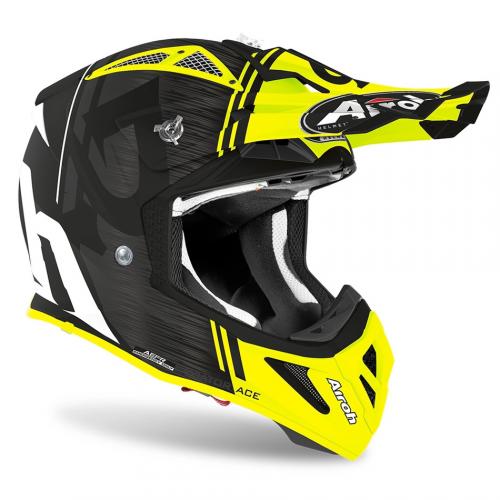 Capacete Airoh Aviator Ace Kybom Amarelo Fosco