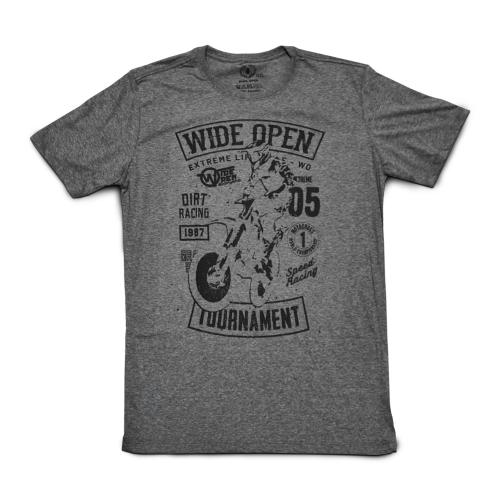 Camiseta Wide Open Tournament Cinza