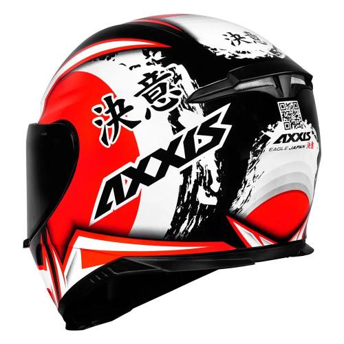 Capacete Axxis Eagle Japan Gloss Preto/ Vermelho