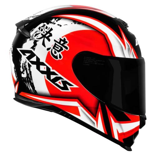 Capacete Axxis Eagle Japan Gloss Preto/ Vermelho