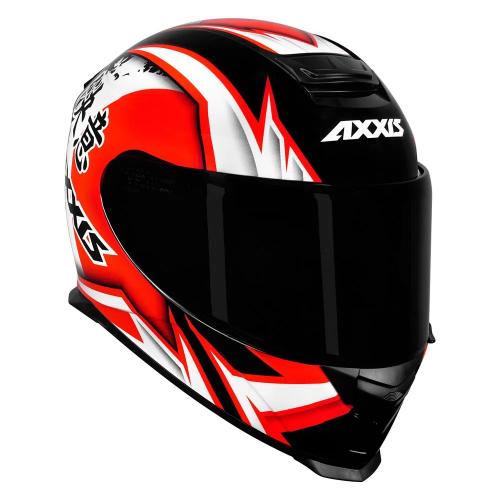 Capacete Axxis Eagle Japan Gloss Preto/ Vermelho