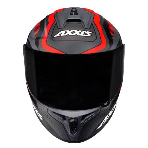 Capacete Axxis Draken Cougar Matt Cinza/Preto/Vermelho