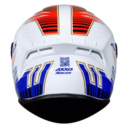 Capacete Axxis Draken Racer Gloss Branco/Vermelho/Azul