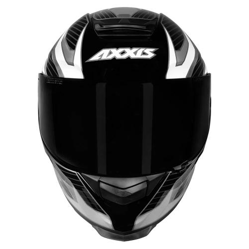 Capacete Axxis Eagle Power Gloss Preto/ Cinza/ Branco