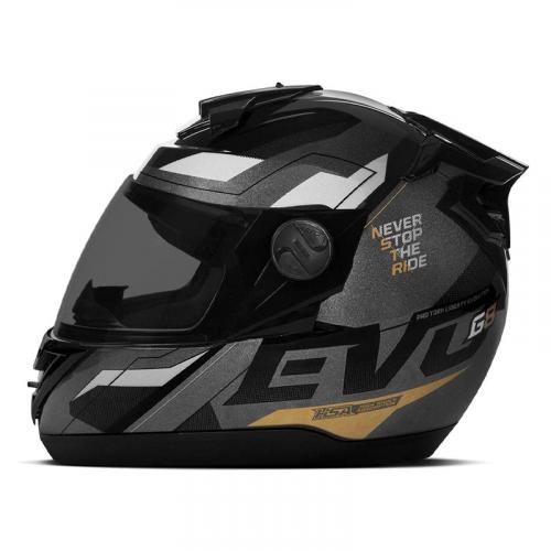 Capacete Pro Tork Evolution G8 Evo Preto/Dourado