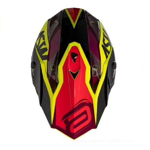 Capacete ASW Fusion Blast Preto/Amarelo/Vermelho