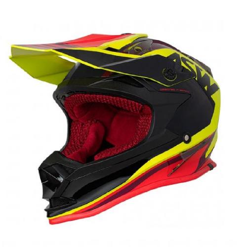 Capacete ASW Fusion Blast Preto/Amarelo/Vermelho