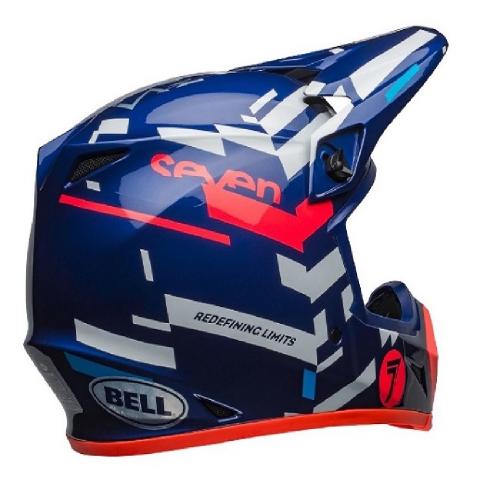 Capacete Bell MX-9 Mips Seven Equalizer Azul/Rosa/Branco