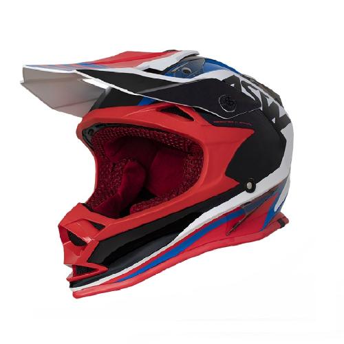 Capacete ASW Fusion Blast Vermelho/Preto/Azul