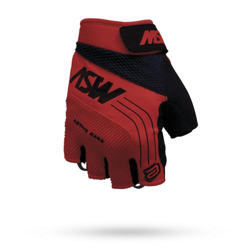 Luva de Ciclismo ASW Active Aberta Vermelho/Preto