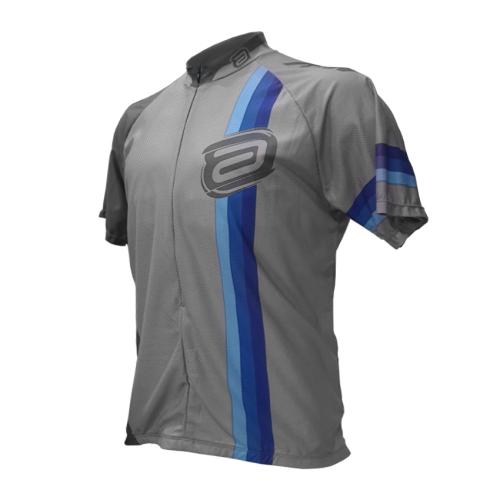 Camisa Ciclismo ASW Fun Brave Masculina Curta Cinza/Azul