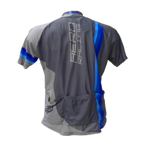 Camisa Ciclismo ASW Fun Brave Masculina Curta Cinza/Azul